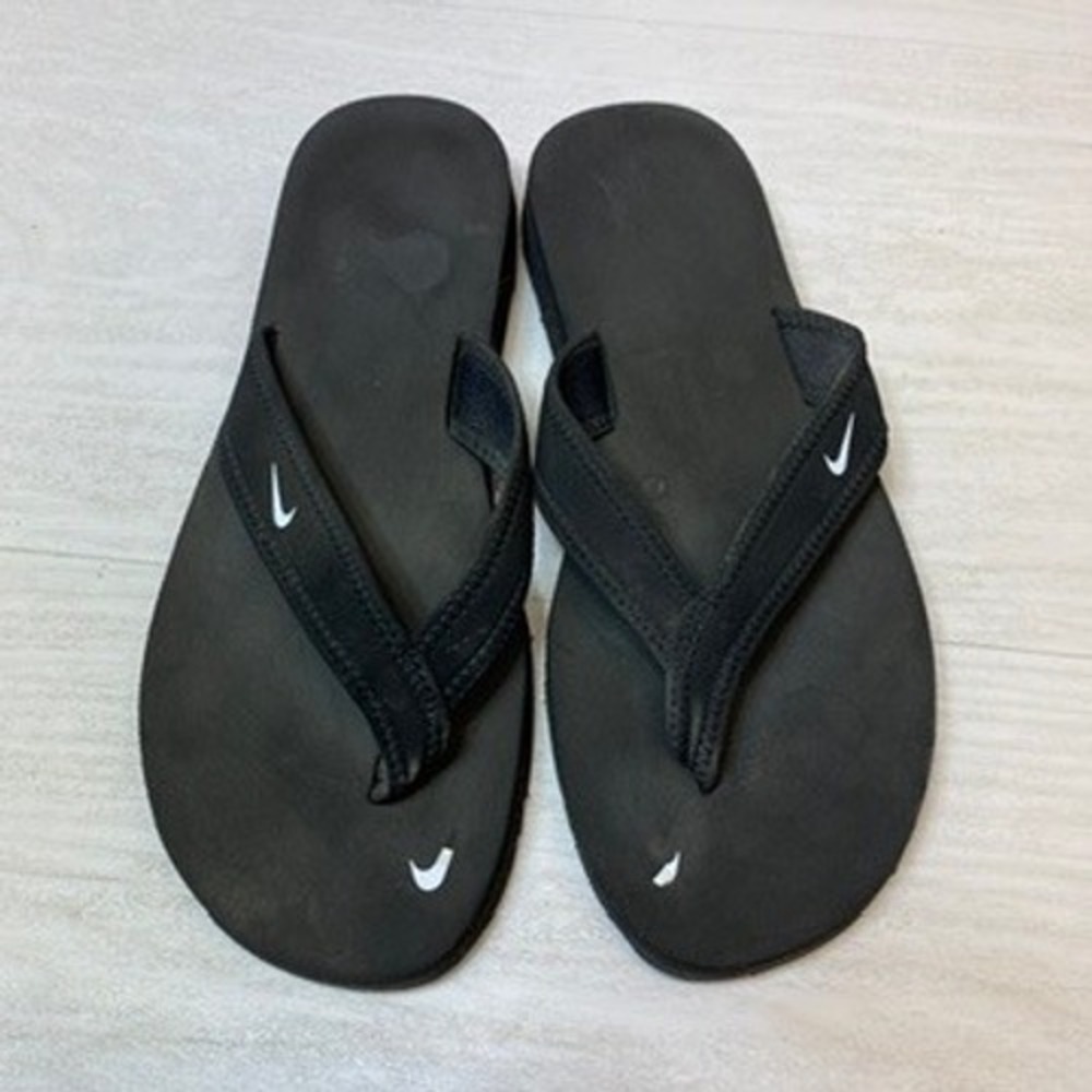 Nike Womens 6 Solay Flip Flops Thong Sandals Black Foam Athletic 314870-011